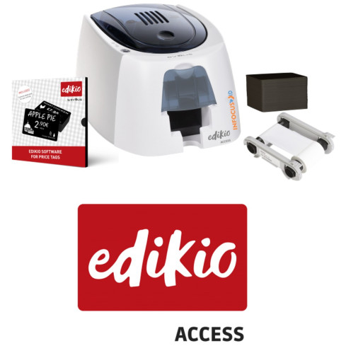 Evolis Edikio Access Single Sided Direct To Card ID Printer With Price Tag Edition USB INFOCUS ID