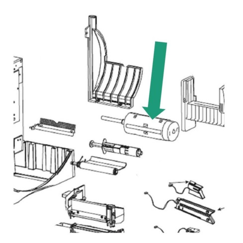 Refurbished Genuine Zebra Z4M+ Ribbon Take-Up Spindle Kit PN G77100M | INFOCUS ID